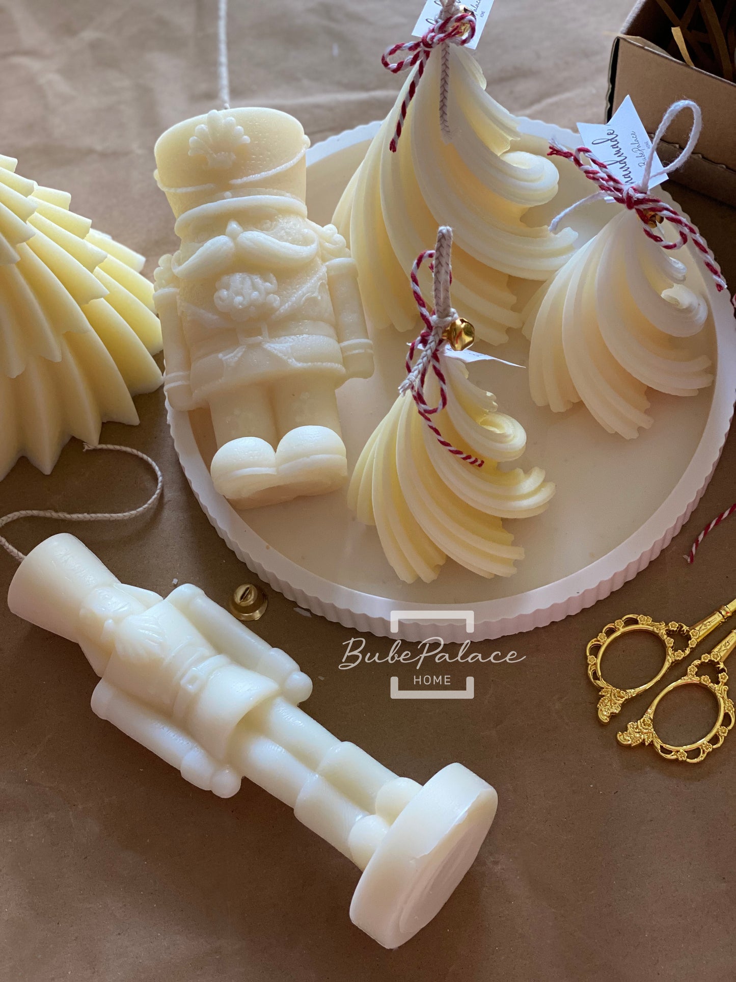 Handpoured Nutcracker (Slim) Scened Pillar Candle