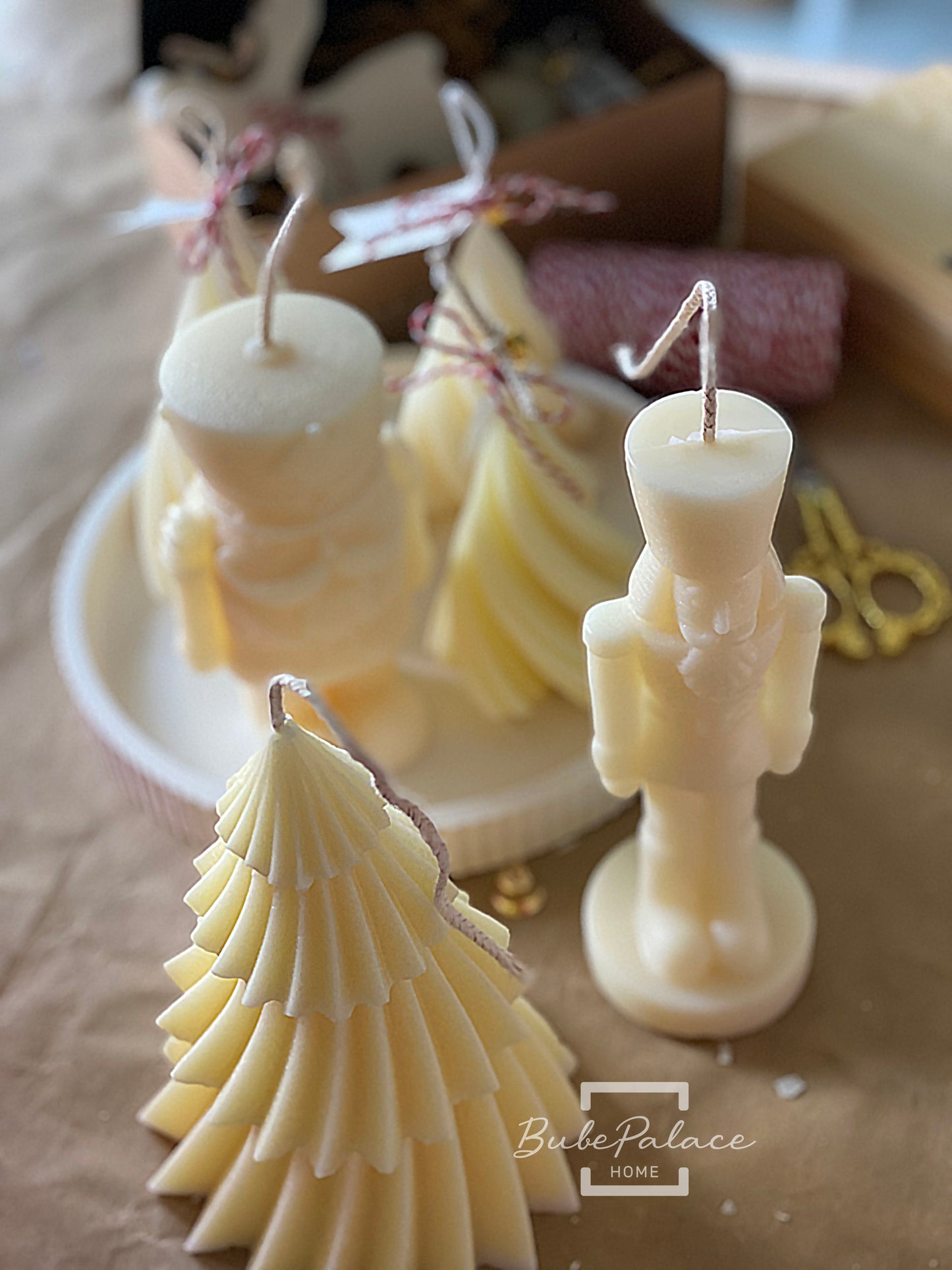 Handpoured Nutcracker (Slim) Scened Pillar Candle