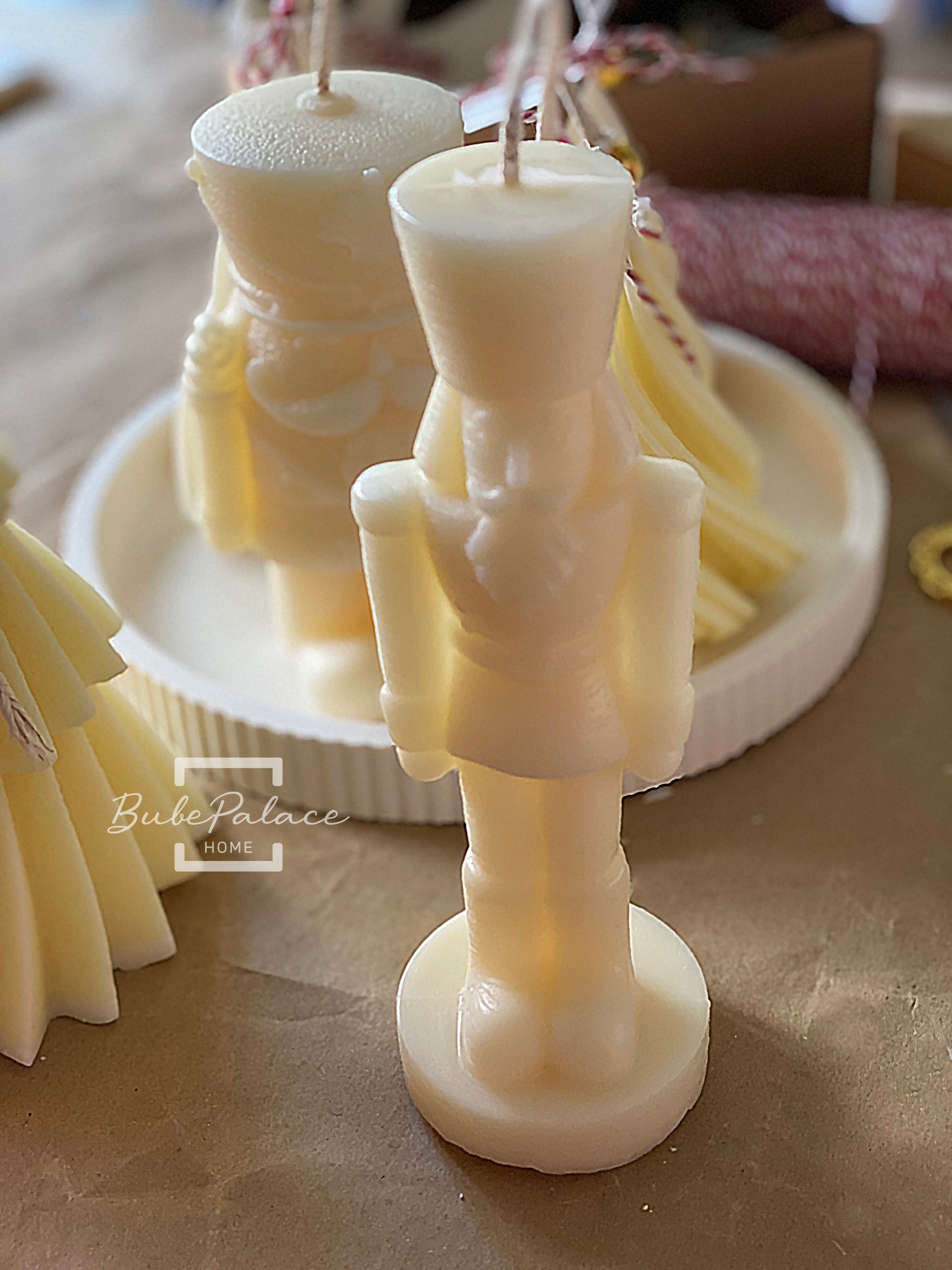 Handpoured Nutcracker (Slim) Scened Pillar Candle