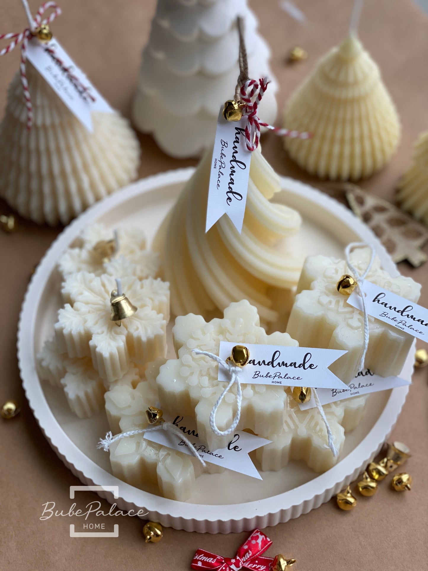 Snowflakes Scented Pillar Candle