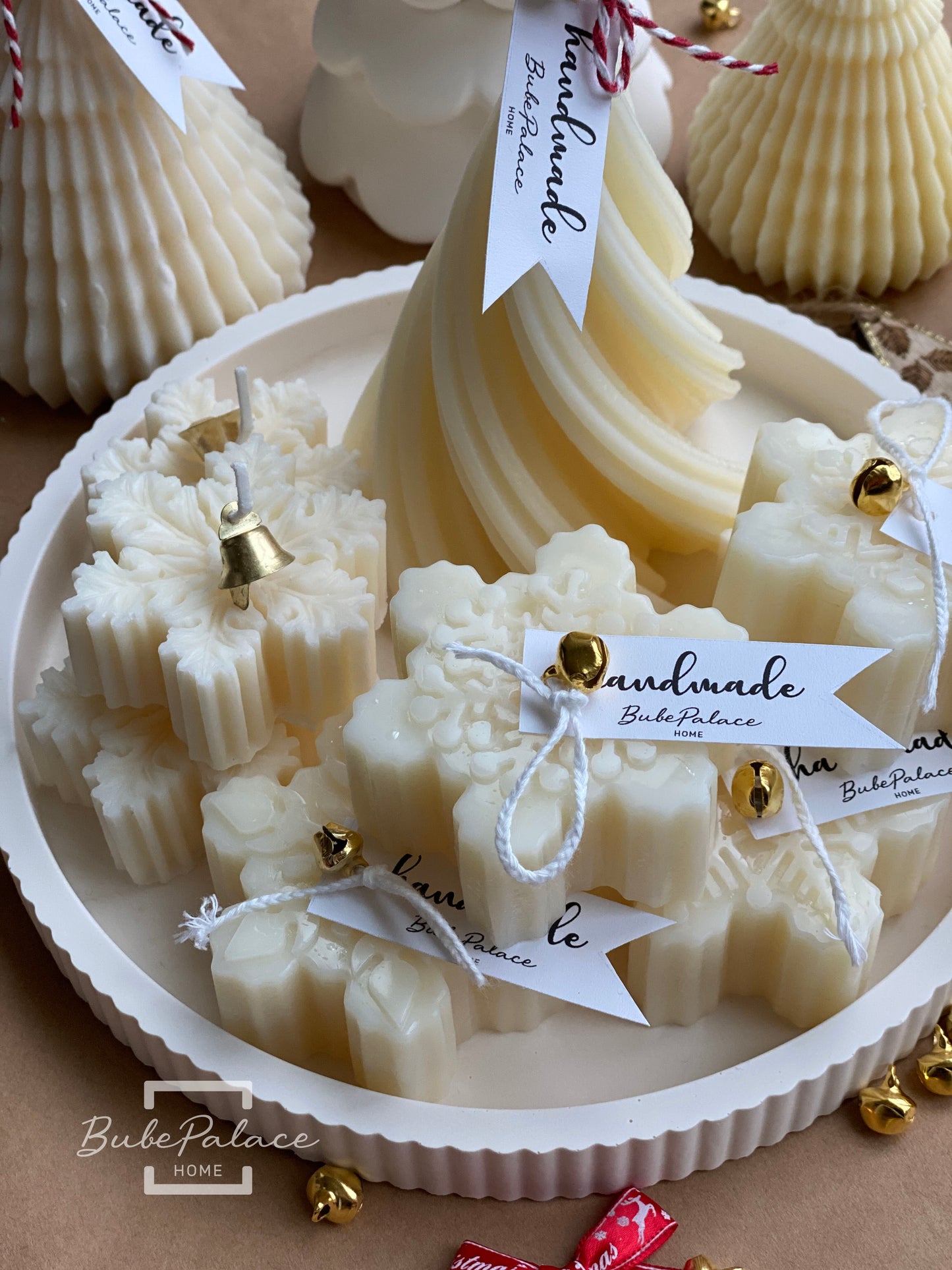 Snowflakes Scented Pillar Candle