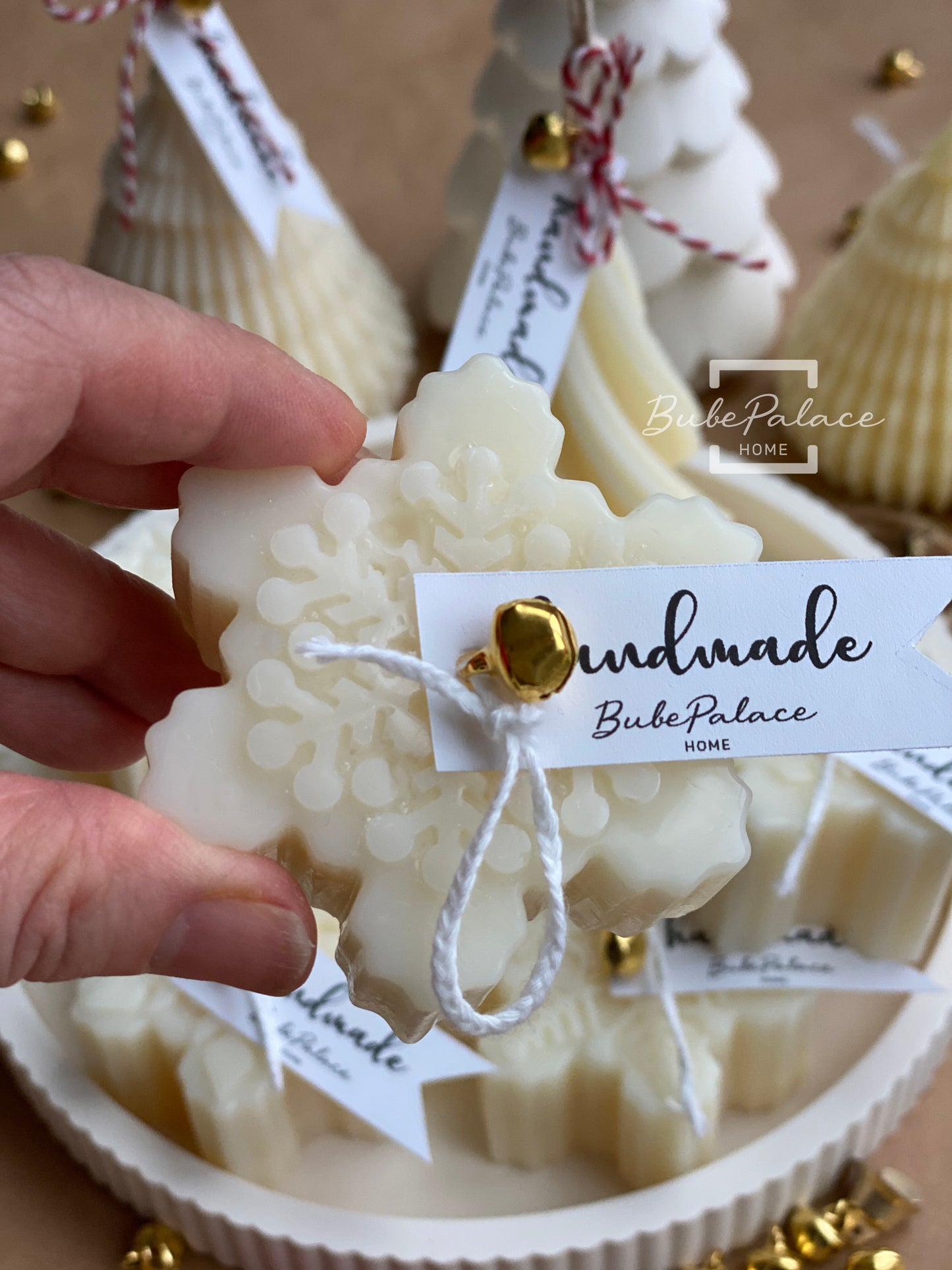 Snowflakes Scented Pillar Candle